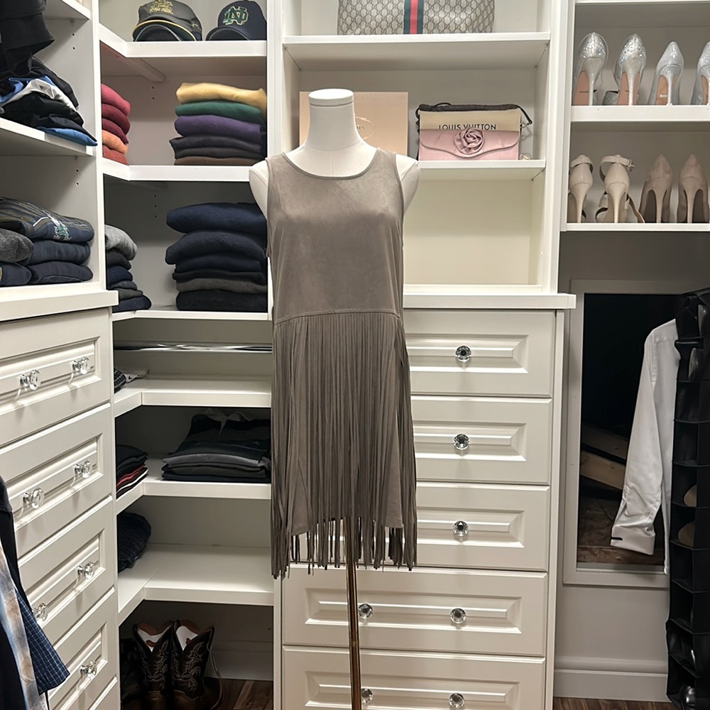 LoveRiche Fringe Faux Suede